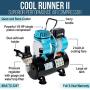 Master Airbrush Cool Runner II Dual Fan Air Tank Compressor System Kit with Professional G233 Gravity Airbrush Kit with 3 Tips, 12 Createx Wicked Colors Acrylic Paint Artist Set, Airbrush Cleaning Kit
