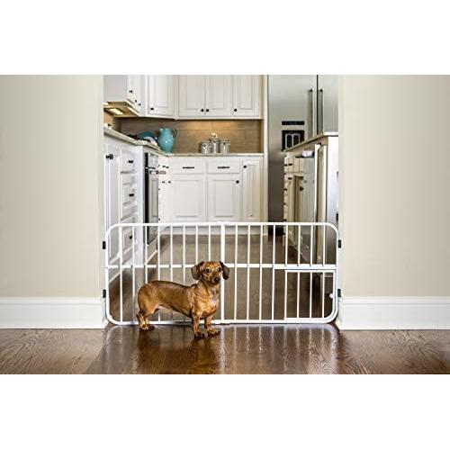 Carlson Lil Tuffy Metal Expandable Gate Beige, 38 x 1 x 18
