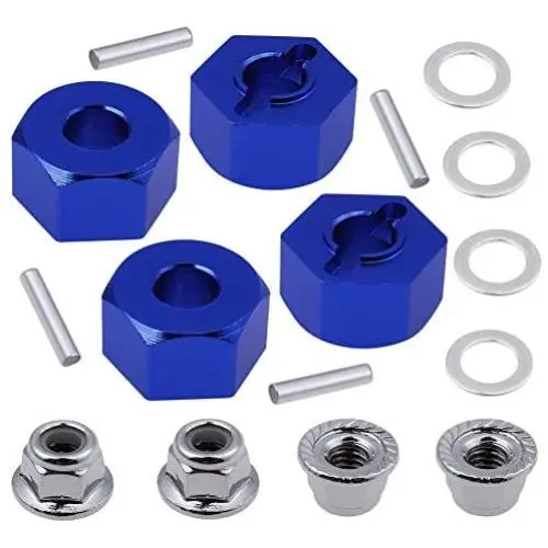 Hobbypark Anodized Aluminum Hex Wheel Hubs Pins and M4 Flanged Lock Nuts Washers Set for Traxxas Slash 2WD 1/10 Upgrade Parts Replace 1654 3654 (Navy Blue) Hobbypark Anodized Aluminum Hex Wheel Hubs Pins and M4 Flanged Lock Nuts Washers Set for Traxxas Slash 2WD 1/10 Upgrade Parts Replace 1654 3654 (Navy Blue)