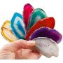 mookaitedecor Polished Agate Light Table Slices,Geode Agate Slab Cards Pack of 12