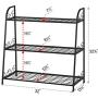 FaithLand 3-Tier Indoor/Outdoor Metal Plant Stand, Flower Pots Holder, Plant Display Rack, Stand Shelf, Shoe Organizer, Utility Storage Organizer Rack