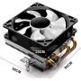 QWERTYUIOP CPU Cooler 4 Heatpipe CPU Cooling TDP 280W 3Pin Fan PC Cooling Heatsink 90Mm ARGB Fan Radiator 115X/775/1366/2011/AM3+/AM4