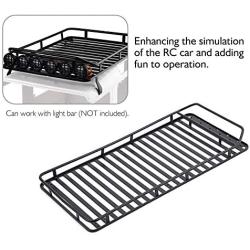 Suchinm RC Roof Rack, Metal Roof Rack Luggage Carrier Tray RC Replacement Parts for D110 RC Crawler Car