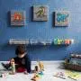 Wall35 Kansas Wall Mounted White Bookshelf for Kids Room Decor, Metal Wire Storage Basket Set of 6 (Varying Sizes) Wall35 Kansas Wall Mounted White Bookshelf for Kids Room Decor, Metal Wire Storage Basket Set of 6 (Varying Sizes)