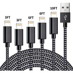 JR TECHNIK iPhone Charger, Lightning Cable MFi Certified High-Speed Charging Cord Lightning to USB A iPhone Charger Cable