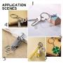 UNICRAFTALE About 30pcs Split Key Rings Stainless Steel Key Ring Metal Split Key Chain Ring Parts Flat Key Chain Rings Stainless Steel Color for Crafts Home Car Keys Organization