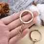 LANBEIDE 35Pcs 7 Colors Split Key Ring with Chain and Jump Rings, Keychain Ring Parts with 30mm Open Jump Ring and Connector for Crafting DIY Key Chain Accessories