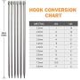 Knitting Needle Set, BCMRUN 22PCS 2mm(B)-8mm(L) Straight Single Pointed Stainless Steel Sweater Needles Set(11Pair-11 Size,9.8 inch) with Locking Stitch Makers Large-Eye Blunt Needles Measure Tape