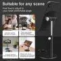 Swhatty Cell Phone Stand, Aluminum iPad Tablet Stand Holder for Desk, Angle Height Adjustable iPhone Stand, Compatible with iPhone iPad Pro, Air, Mini 4 3 2, Kindle, （4-12.9）-Black