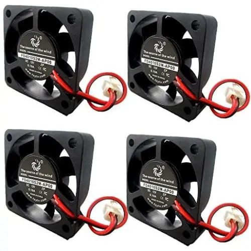 FZVAN 4Packs 40X40X10mm 4cm DC 12V Silent Computer Fan 40mm 4010 Case Fan for 3D Printer Reprap Prusa I3 2pin 6000 RPM FZVAN 4Packs 40X40X10mm 4cm DC 12V Silent Computer Fan 40mm 4010 Case Fan for 3D Printer Reprap Prusa I3 2pin 6000 RPM