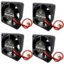 FZVAN 4Packs 40X40X10mm 4cm DC 12V Silent Computer Fan 40mm 4010 Case Fan for 3D Printer Reprap Prusa I3 2pin 6000 RPM