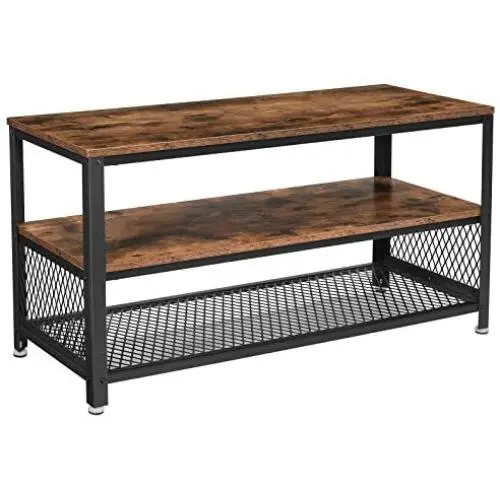 VASAGLE ULTV40BX TV Stands, 39.4'', Rustic Brown