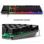 Gaming Keyboard and Mouse Combo, K1 LED Rainbow Backlit Keyboard with 104 Key Computer PC Gaming Keyboard for PC/Laptop