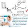 Quilting Ruler Foot Presser Free-Motion Round Ruler Foot High Shank-Open Toe Sewing Machine Parts for Horizontal Rotary Hook Models (6 mm Maximum Width)