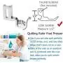 Quilting Ruler Foot Presser Free-Motion Round Ruler Foot High Shank-Open Toe Sewing Machine Parts for Horizontal Rotary Hook Models (6 mm Maximum Width)