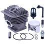 Adefol 52mm MS460 Cylinder Piston Kit for STIHL 046 MS460 Chainsaw Replacement Parts with Decompression Valve Fuel Oil Line Filter for 1128 120 1217