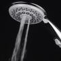 Hotel Spa High-Pressure 7-Setting Handheld Shower Head with 4-inch Face, Patented Water-Saving ON/OFF Pause Switch, Angle-Adjustable, Easy Tool-Free Installation – Chrome Finish