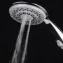 Hotel Spa High-Pressure 7-Setting Handheld Shower Head with 4-inch Face, Patented Water-Saving ON/OFF Pause Switch, Angle-Adjustable, Easy Tool-Free Installation – Chrome Finish