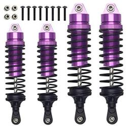 GDOOL Aluminum Alloy Shock Absorber Assembled Full Metal Oil Filled Shocks Front & Rear Replacement of SLA014 for 1/10 Slash 4x4 4WD Upgrade (4-Pack) （Purple)