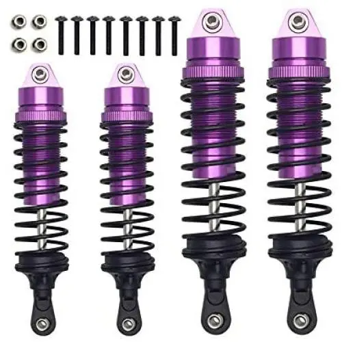 GDOOL Aluminum Alloy Shock Absorber Assembled Full Metal Oil Filled Shocks Front & Rear Replacement of SLA014 for 1/10 Slash 4x4 4WD Upgrade (4-Pack) (Purple) GDOOL Aluminum Alloy Shock Absorber Assembled Full Metal Oil Filled Shocks Front & Rear Replacement of SLA014 for 1/10 Slash 4x4 4WD Upgrade (4-Pack) (Purple)