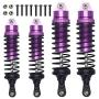 GDOOL Aluminum Alloy Shock Absorber Assembled Full Metal Oil Filled Shocks Front & Rear Replacement of SLA014 for 1/10 Slash 4x4 4WD Upgrade (4-Pack) （Purple)
