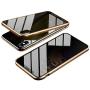 Anti-Spy Case for iPhone Xs Max (6.5 inch), Jonwelsy 360 Degree Front and Back Privacy Tempered Glass Cover, Anti Peeping Screen, Magnetic Adsorption Metal Bumper for iPhone Xs Max (Gold)