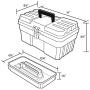 Akro-Mils 09514 ProBox 14-Inch Plastic Toolbox for Tools, Hobby or Craft Storage Toolbox with Removable Tray, 14-Inch x 8-Inch x 8-Inch, Red