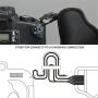 USA GEAR Professional Camera Grip Hand Strap with Geometric Neoprene Design and Metal Plate - Compatible with Canon, Fujifilm, Nikon, Sony and More DSLR, Mirrorless, Point & Shoot Cameras