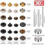 132 Set Leather Snap Fasteners Kit, 0.49 inch Metal Button Snaps Press Studs with 4 Installation Tools, 6 Color Leather Snaps for Clothes, Jackets, Jeans Wears, Bracelets, Bags