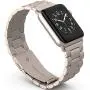 PUGO TOP Compatible with Apple Watch Band 42mm 44mm Series 6/5/4/3/2/1/SE for Men Women Stainless Steel Iwatch Strap Replacement Band with Modern Butterfly Buckle. (42mm/44mm, Champagne Gold)