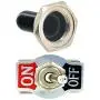 Etopar 5 X Heavy Duty 20A 125V 15A 250V SPST 2 Terminal Pin ON/Off Rocker Toggle Switch Flick Metal Waterproof Cap Knob