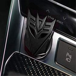 Transformers car one-Button Start Button Protective Cover Interior Modification Ignition Device Switch Metal Decorative Stickers (Black)