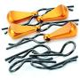 Hosim 8 pcs of 1.2mm Metal Body Clips Pins with 4 Teardrop-Shaped Pull Tabs for All of 1:8 and 1:10 Scale RC Vehicles Cars Trucks Crawlers (Orange) (Orange)