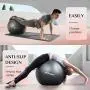 Trideer Exercise Ball (45-85cm) Extra Thick Yoga Ball Chair, Heavy Duty Stability Ball Supports 2200lbs, Birthing Ball with Quick Pump (Office & Home & Gym)