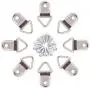 110 Pcs Triangle Ring Picture Hangers Shape Nail Non-Trace Hangers Single Hole with Screws for Home Decoration Creative Picture with Transparent Box 110 Pcs Triangle Ring Picture Hangers Shape Nail Non-Trace Hangers Single Hole with Screws for Home Decoration Creative Picture with Transparent Box