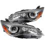 Spec-D Tuning Gunmetal Clear Projector Headlights for 2015-2017 Toyota Camry Head Light Assembly Left + Right Pair