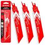 EZARC Carbide Reciprocating Saw Blade R678HM Endurance for Thick Metal, Cast Iron, Alloy Steel 6-Inch 8TPI, 3-Pack EZARC Carbide Reciprocating Saw Blade R678HM Endurance for Thick Metal, Cast Iron, Alloy Steel 6-Inch 8TPI, 3-Pack