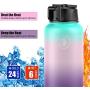 Umite Chef Water Bottle, Vacuum Insulated Wide Mouth Stainless-Steel Sports Water Bottle with New Wide Handle Straw Lid,Hot Cold, Double Walled Thermo Mug