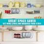 Comfecto Under Shelf Wire Basket, 4 Pack Stainless Steel Metal Hanging Storage Rack for Kitchen Cabinet Thickness Max 1.2 inch, Easy to Install Slides Under Shelves Organizer Pantry Bathroom, Chrome Comfecto Under Shelf Wire Basket, 4 Pack Stainless Steel Metal Hanging Storage Rack for Kitchen Cabinet Thickness Max 1.2 inch, Easy to Install Slides Under Shelves Organizer Pantry Bathroom, Chrome