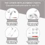 Solo 3 Replacement Parts Hinge Wireless Accessories Repair Kit Compatible with Beats by Dre A1796 Solo 3.0 Wireless Headphones (Sliver)