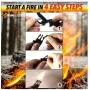 Atomic Bear Paracord Bracelet (2 Pack) - Adjustable - Fire Starter - Loud Whistle - Perfect for Hiking, Camping, Fishing and Hunting - Black & Black+Orange Atomic Bear Paracord Bracelet (2 Pack) - Adjustable - Fire Starter - Loud Whistle - Perfect for Hiking, Camping, Fishing and Hunting - Black & Black+Orange