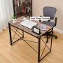 Writing Computer Desk Modern Simple Study Desk Industrial Style Folding Laptop Table for Home Office Notebook Desk, Vintage Walnut