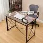 Writing Computer Desk Modern Simple Study Desk Industrial Style Folding Laptop Table for Home Office Notebook Desk, Vintage Walnut Writing Computer Desk Modern Simple Study Desk Industrial Style Folding Laptop Table for Home Office Notebook Desk, Vintage Walnut