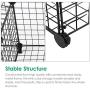 TomCare Cube Storage 6-Cube Metal Wire Cube Storage Storage Cubes Shelves Cube Closet Organizer DIY Storage Grids Stackable Storage Bins Wire Cubes Bookshelf Bookcase Modular for Home Office, Black