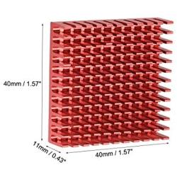 uxcell Electronic Radiators Heatsink for Stepper Motor,3D Printer 40x40x11mm Red