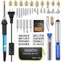 Wood Burning Kit, [Upgraded] Rarlight Woodburning Tool with Soldering Iron Intlmate, 54 PCS Adjustable Temperature Soldering Pyrography Wood burning Pen, Embossing/Carving/Soldering Tips/Carrying Case