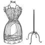 MyGift Vintage Designers Black Metal Adjustable Wire Frame Dress Form Display Stand/Freestanding Mannequin Garment Rack MyGift Vintage Designers Black Metal Adjustable Wire Frame Dress Form Display Stand/Freestanding Mannequin Garment Rack