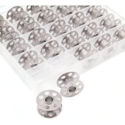 YEQIN 25PCS Metal BOBBINS with Clear Box # 0115367000-B Alt# 0015367200 Bernina bobbins