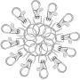 60pcs Key Chain Clip Hooks Swivel Clasps Lanyard Snap Hooks with Split Key Rings
