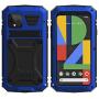 Simicoo Googel Pixel 4 XL Metal Bumper Rugged Silicone Case Hybrid Military Heavy Duty case with Built-in Screen Protector Shockproof Armor Defender Tough Cover for Googel Pixel 4 XL (Blue, Pixel 4XL)